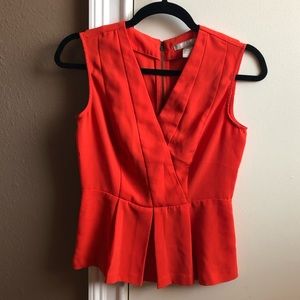 Banana Republic Peplum Tank with Zipper Back